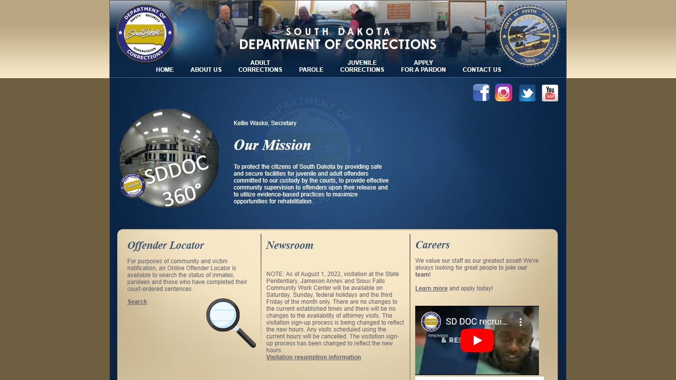 South Dakota Department of Corrections :: DOC